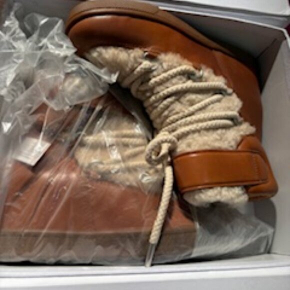 COACH | Monroe shearling & leather wedge boots - Picture 5 of 5